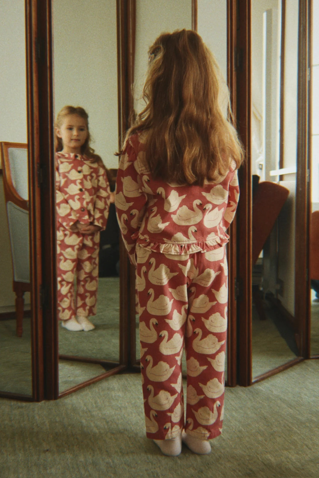 Konges Sløjd Magot Frill Pants Swan Rose