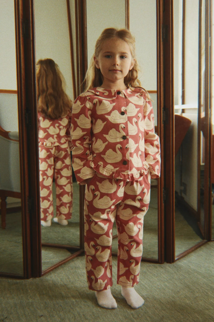 Konges Sløjd Magot Frill Pants Swan Rose