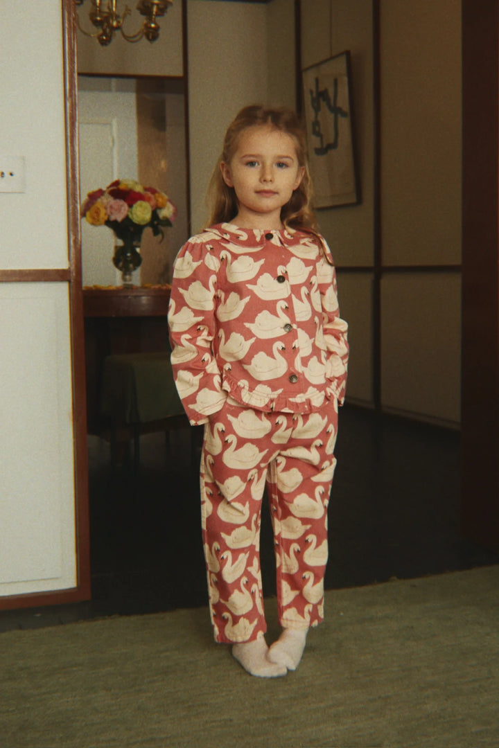 Konges Sløjd Magot Frill Pants Swan Rose