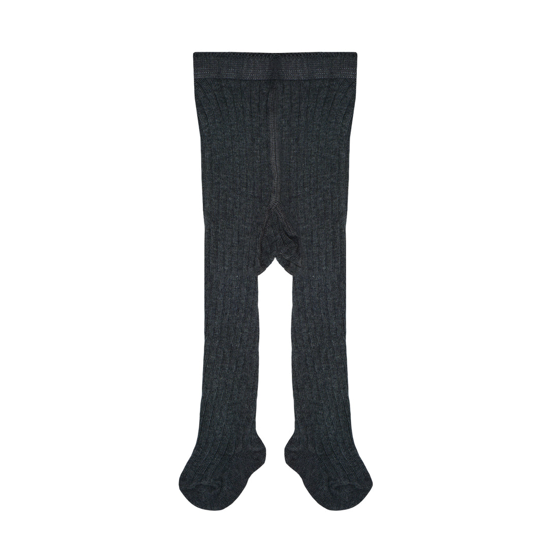 Cotton Rib Tights Dark Grey Melange