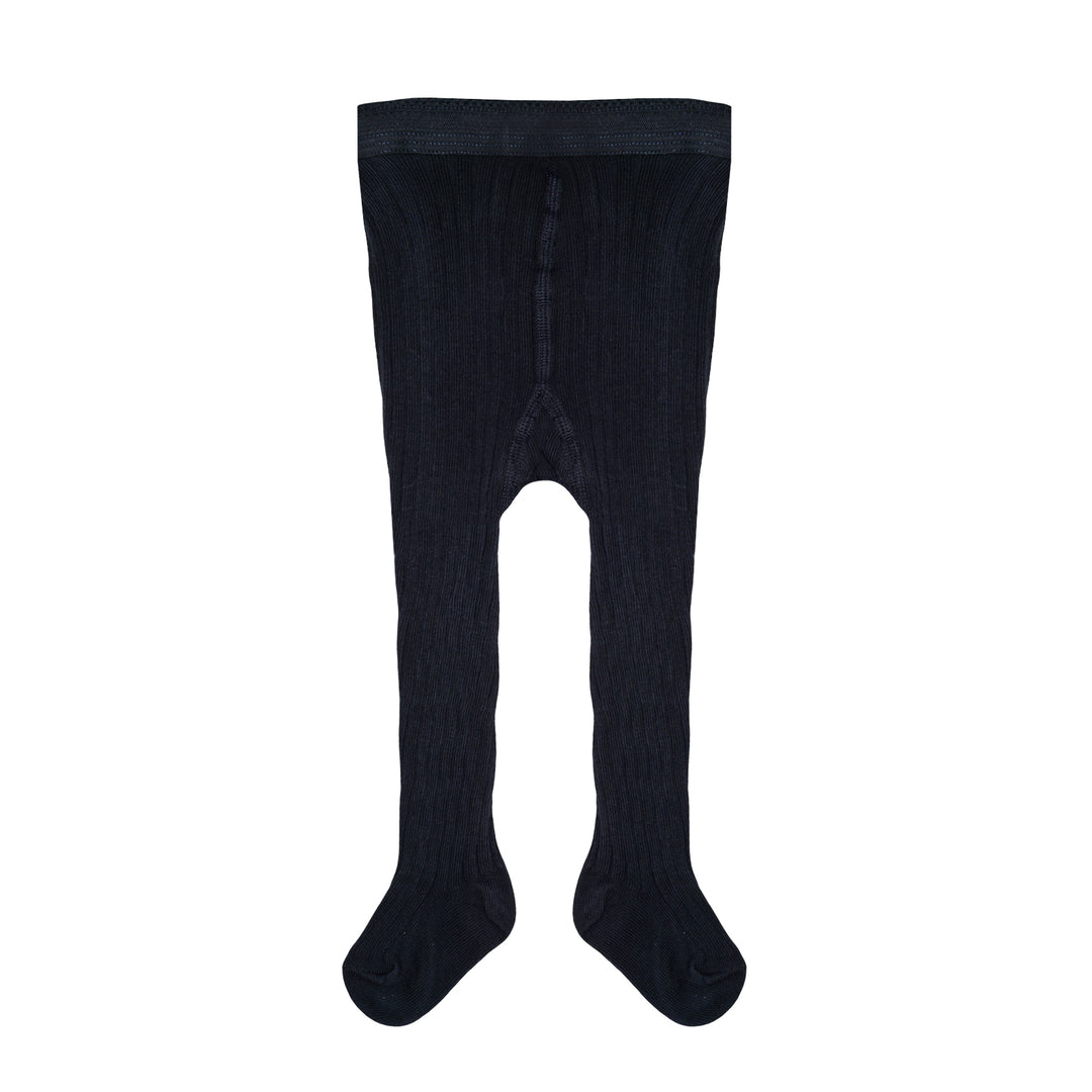 Cotton Rib Tights Navy