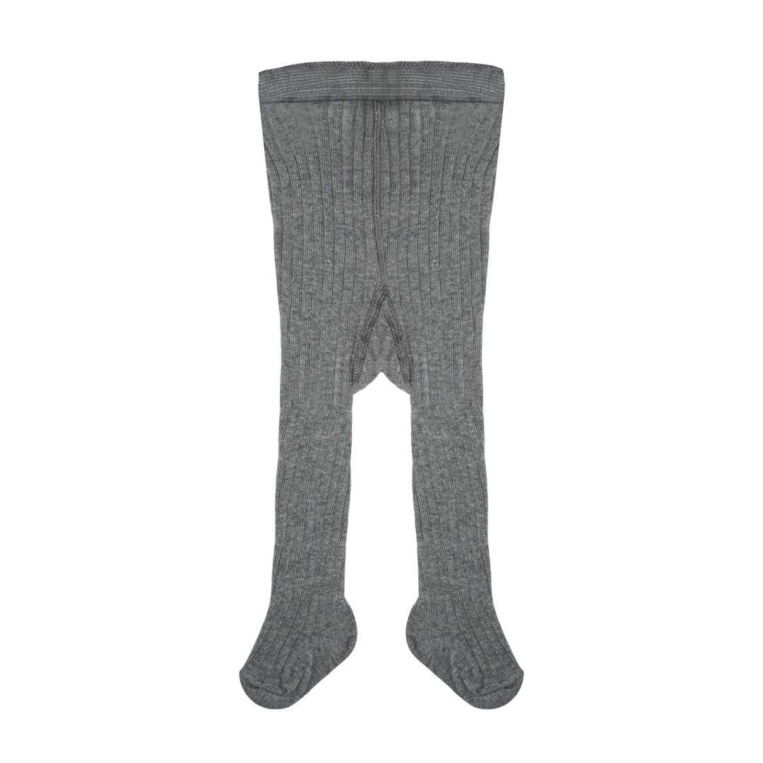 Cotton Rib Tights Grey Melange