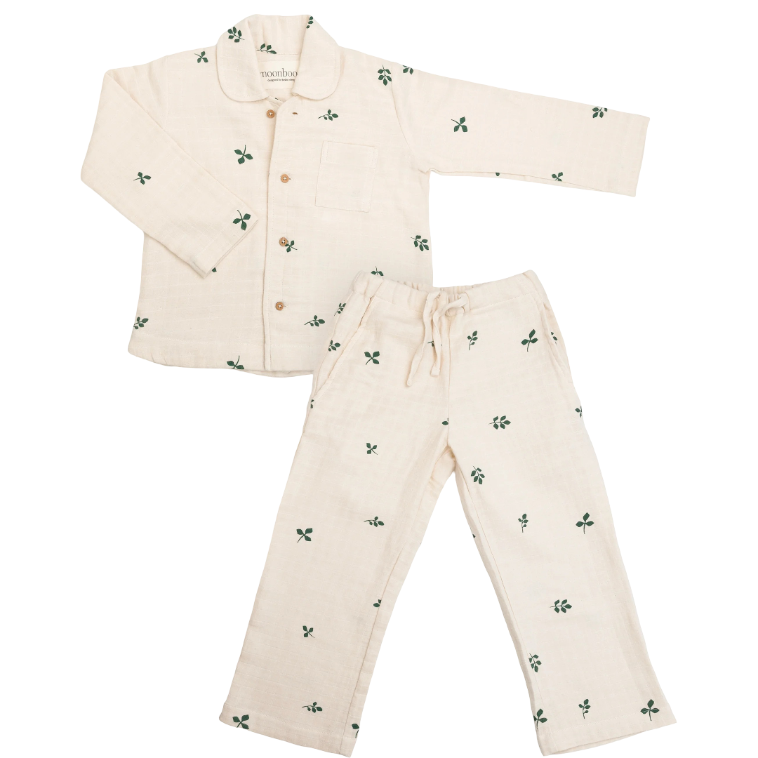 Muslin Pajama Set - Leaf