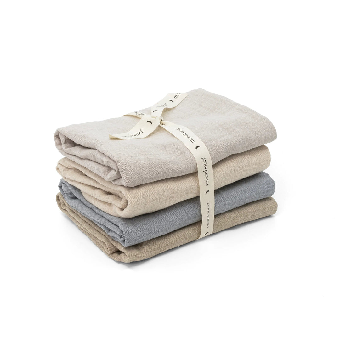 Organic Cotton Muslin Cloths - 4 Pack