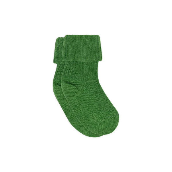 Baby Socks Rib Cotton Green