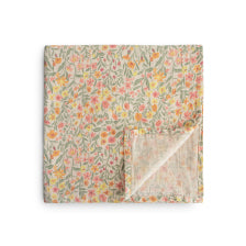 Mushie Large Muslin Swaddle – Pastel Flowers