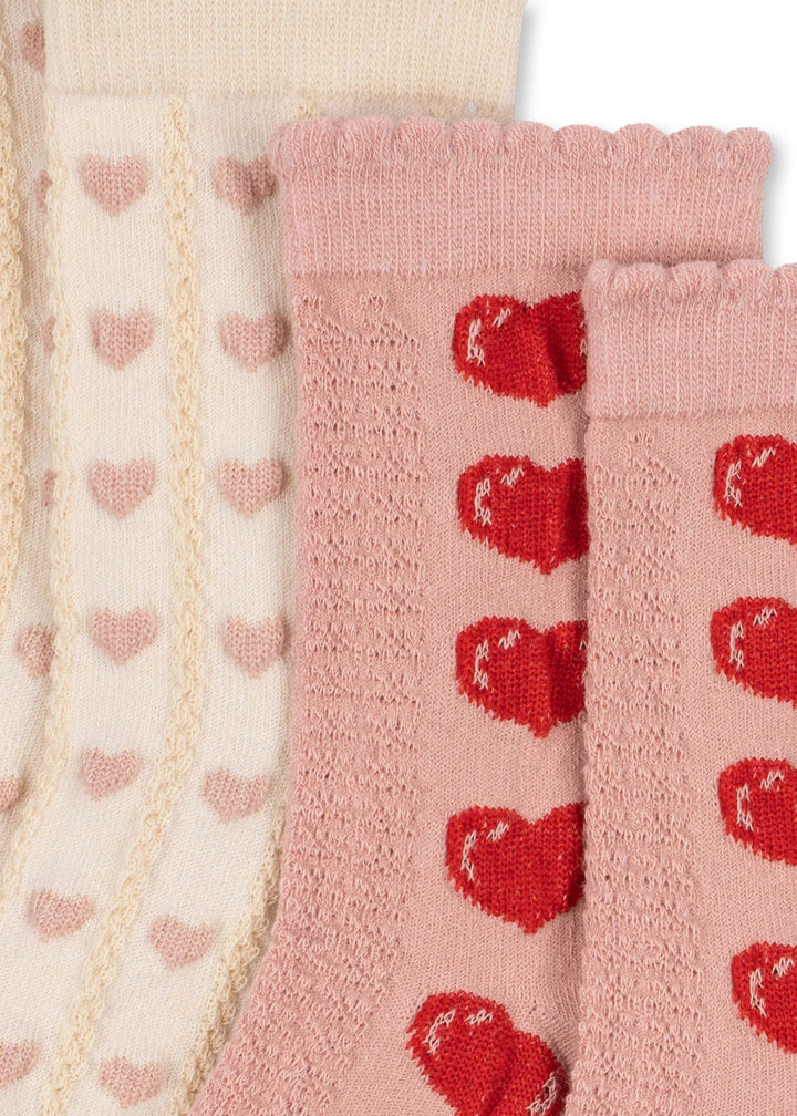 Heart Jacquard Socks 2 Pack
