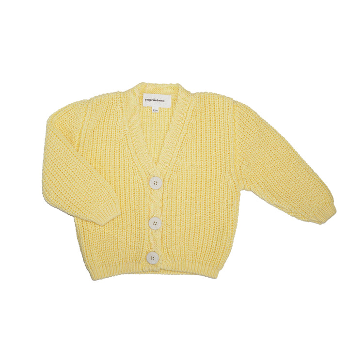 Pequeno Tocon V-Neck Cardigan Yellow