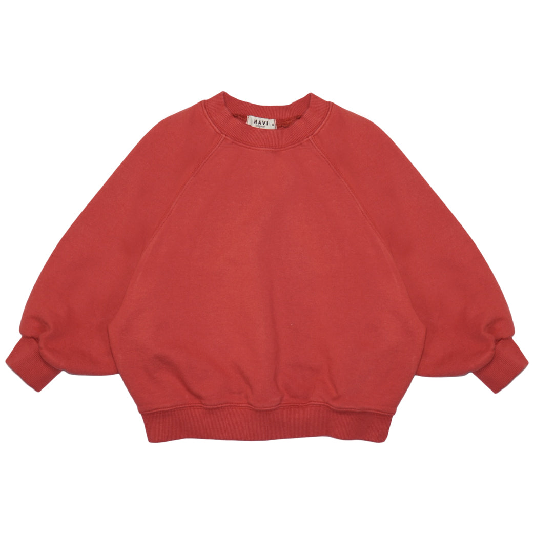 Oversized Raglan Sweatshirt Red