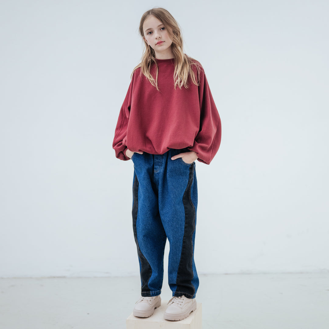 Repose AMS Crop Sweater Royal Burgundy