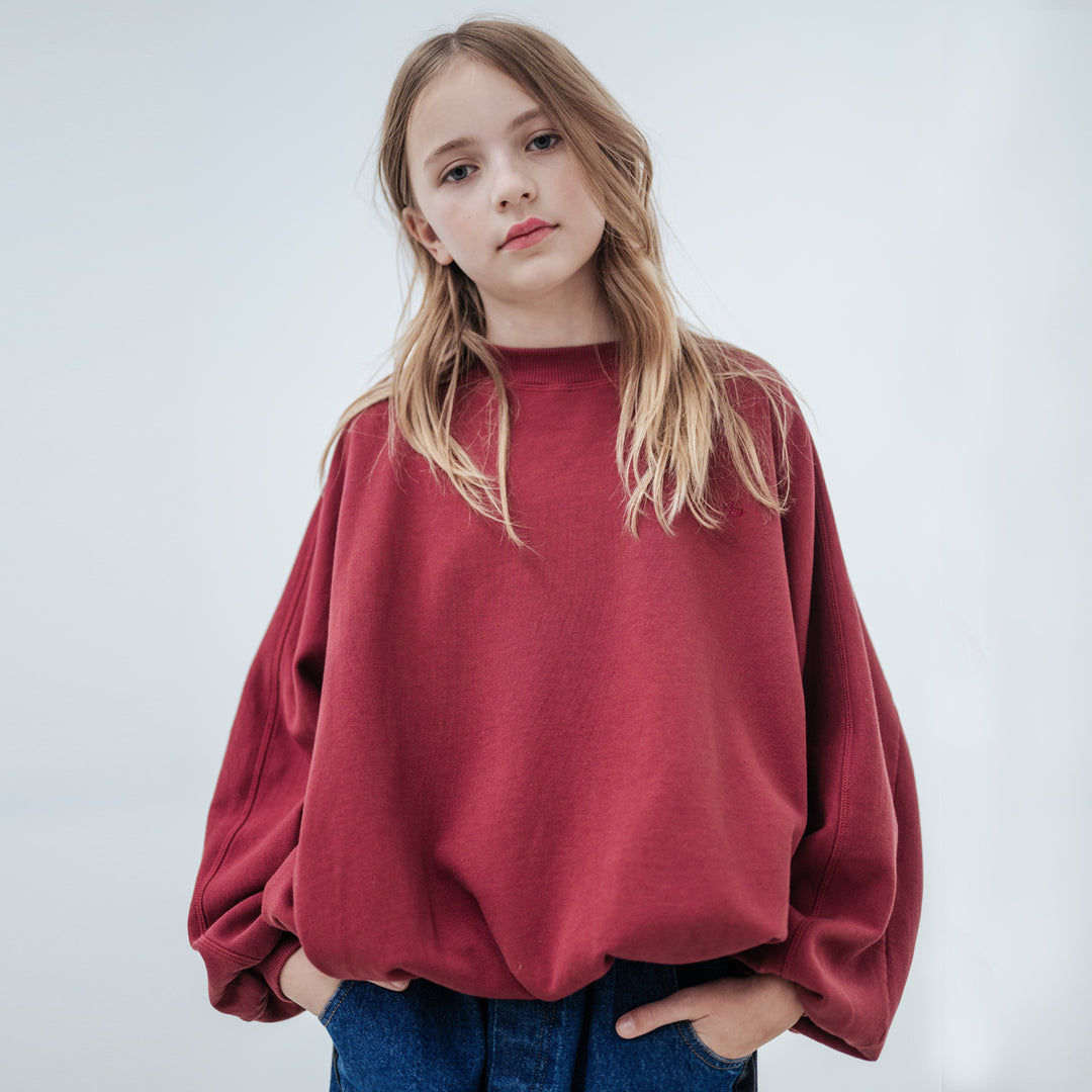 Repose AMS Crop Sweater Royal Burgundy
