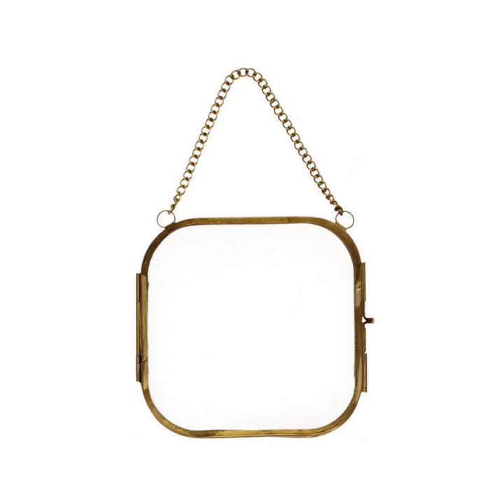 Rounded Hanging Brass Frame 10 x 10 cm