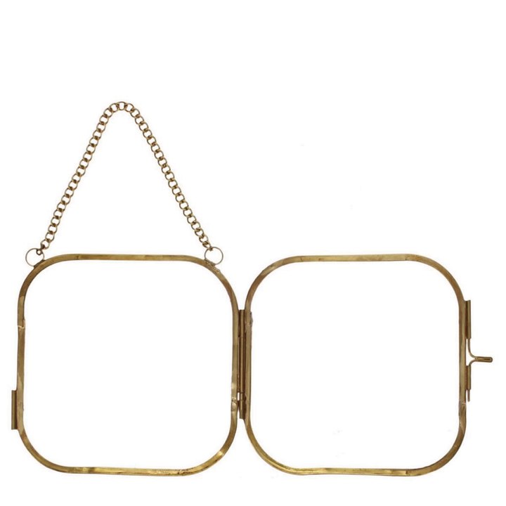 Rounded Hanging Brass Frame 10 x 10 cm