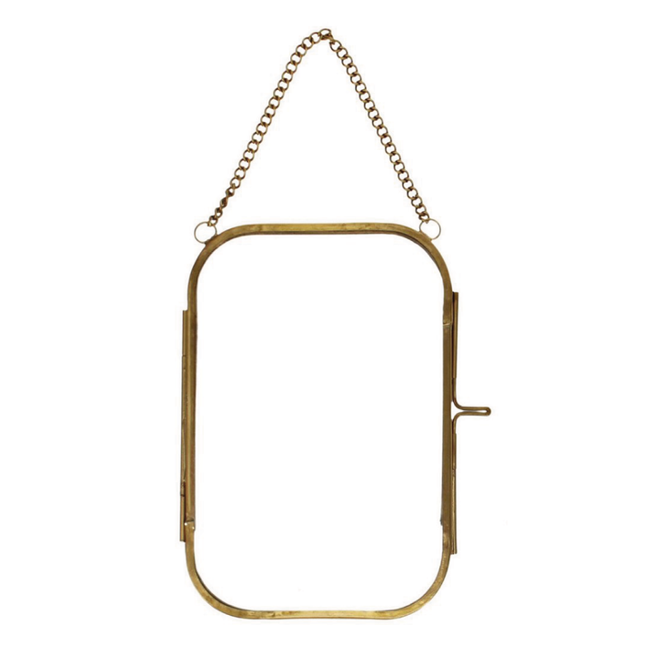 Rounded Hanging Brass Frame 10 x 15 cm