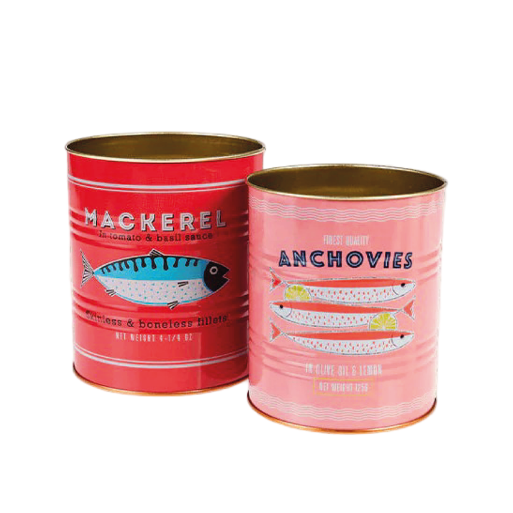 Set of 2 Storage Bins Fish
