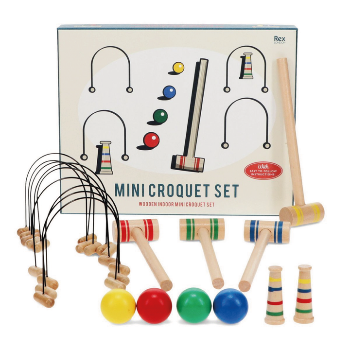 Wooden Mini Croquet Set