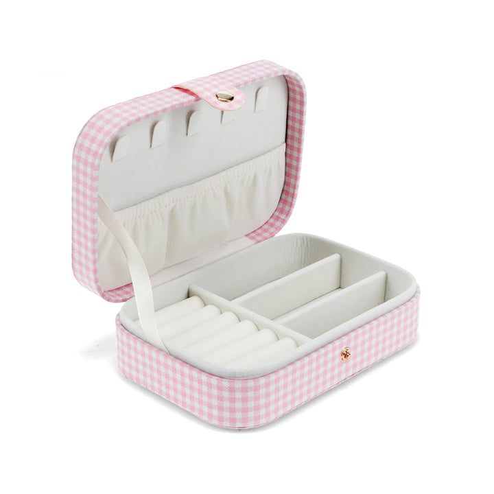 Pink Gingham Jewelry Box