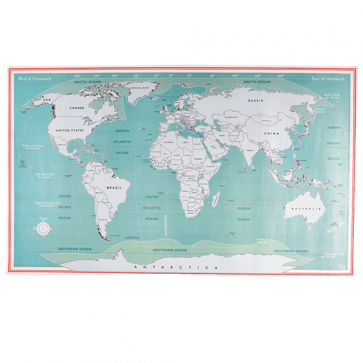 Rex London Scratch World Map Poster - La Gentile Store
