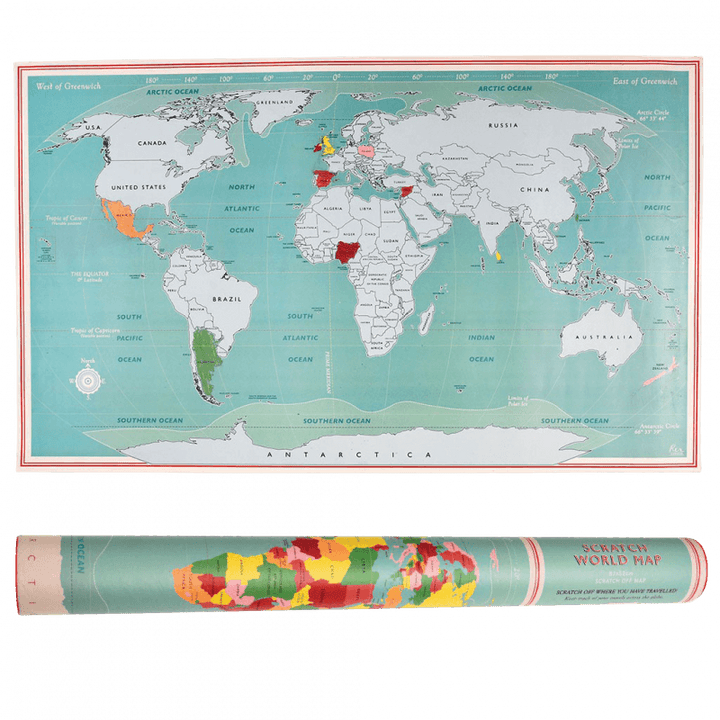 Rex London Scratch World Map Poster - La Gentile Store