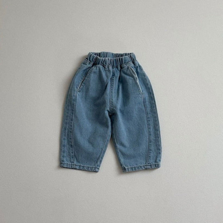 Round Denim Pants Light Blue - La Gentile Store