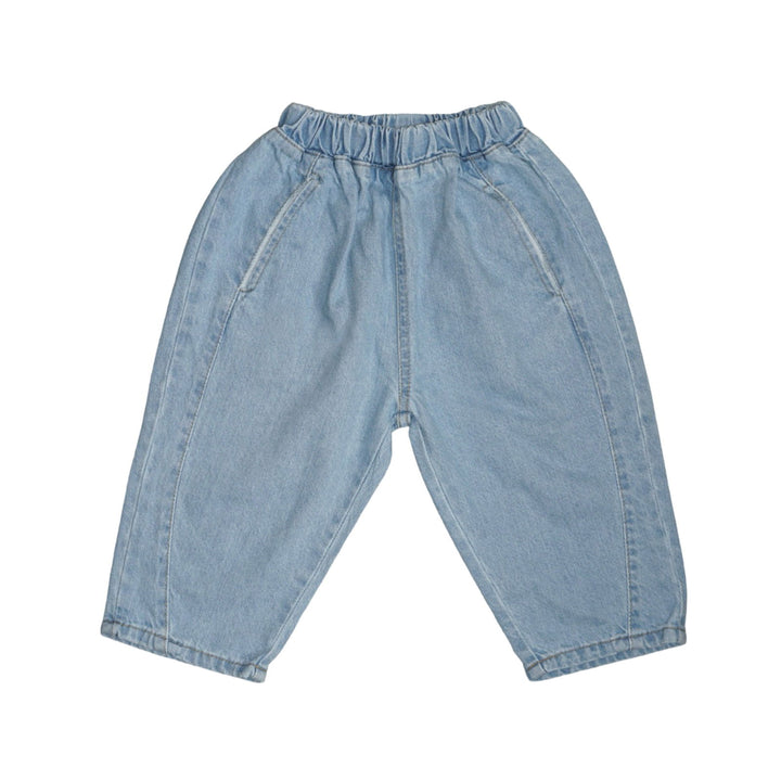 Round Denim Pants Light Blue - La Gentile Store