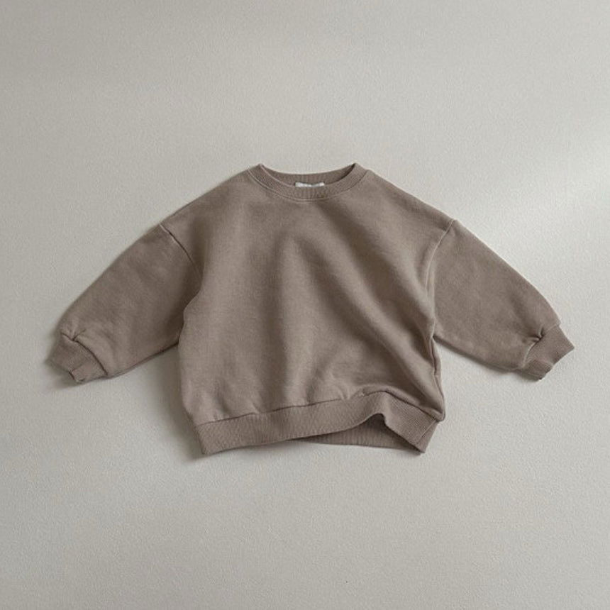 Round Sweatshirt Beige - La Gentile Store