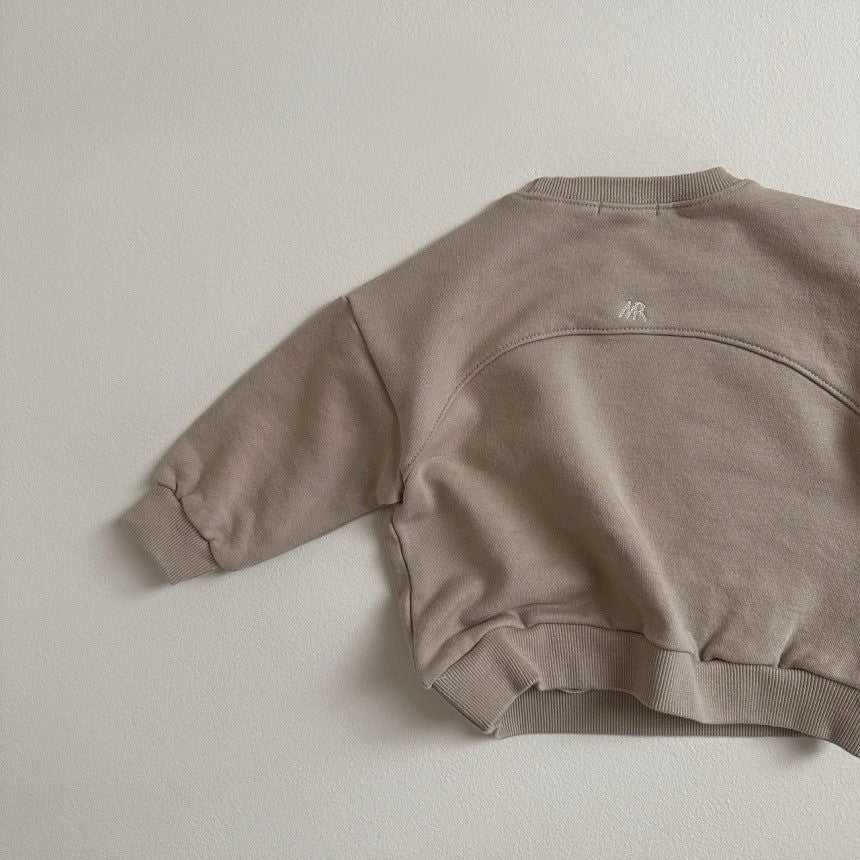 Round Sweatshirt Beige - La Gentile Store