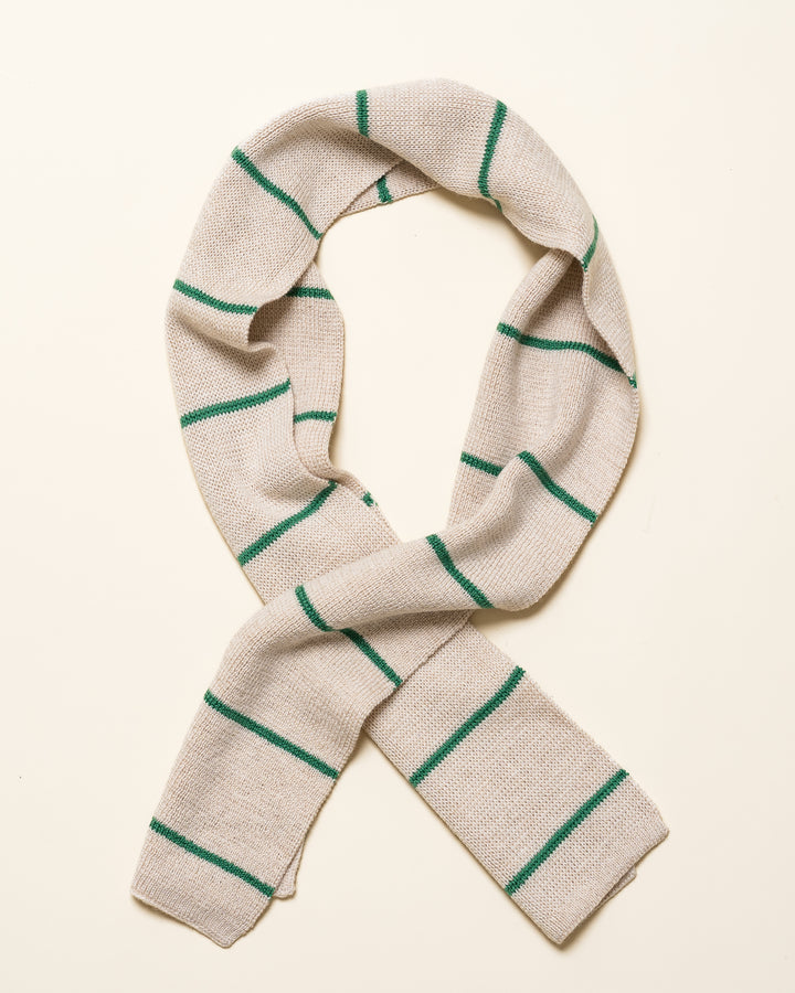 Hvid Igor Scarf Cream Grass Stripe