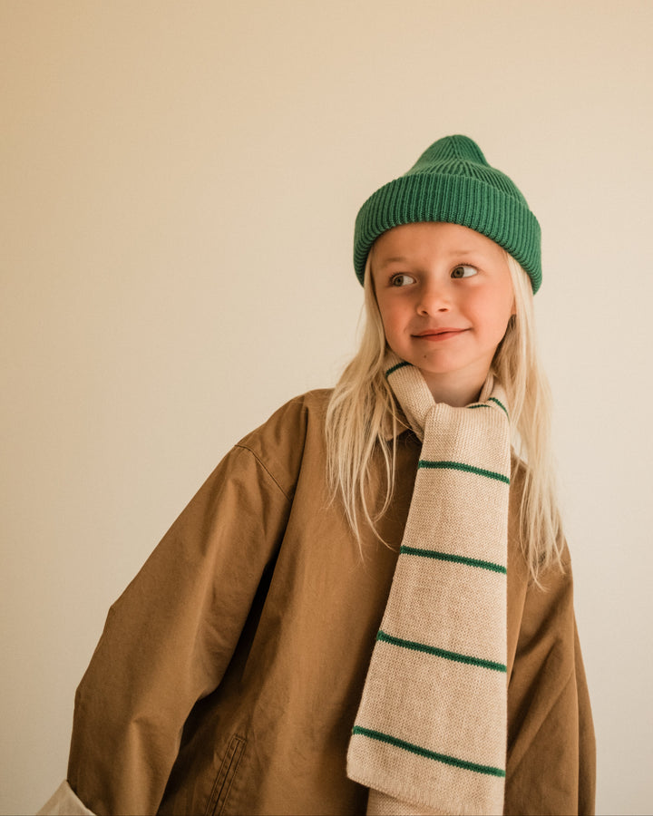 Hvid Igor Scarf Cream Grass Stripe