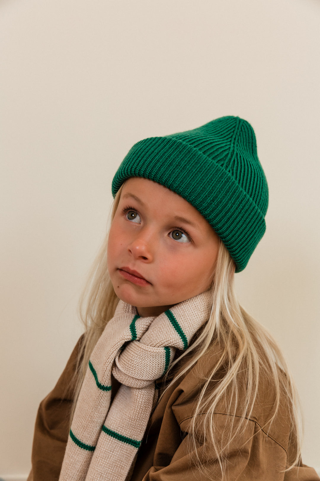 Hvid Igor Scarf Cream Grass Stripe