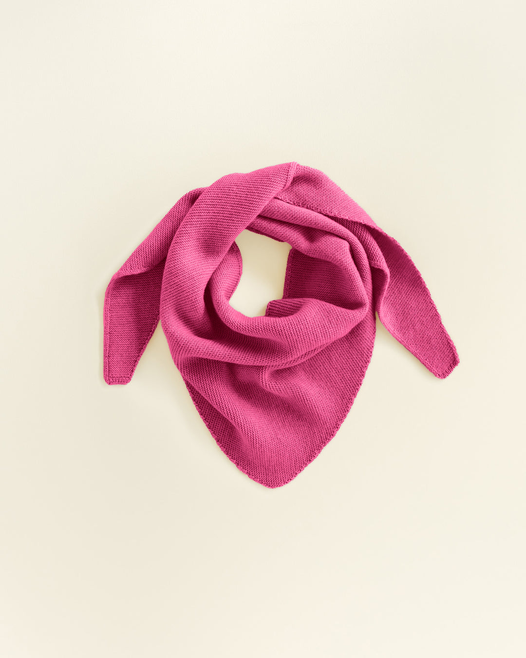Hvid Josephina Triangle Sjaal Fuchsia