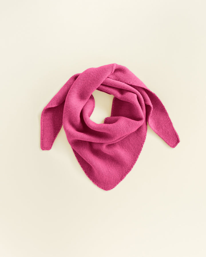 Hvid Josephina Triangle Sjaal Fuchsia