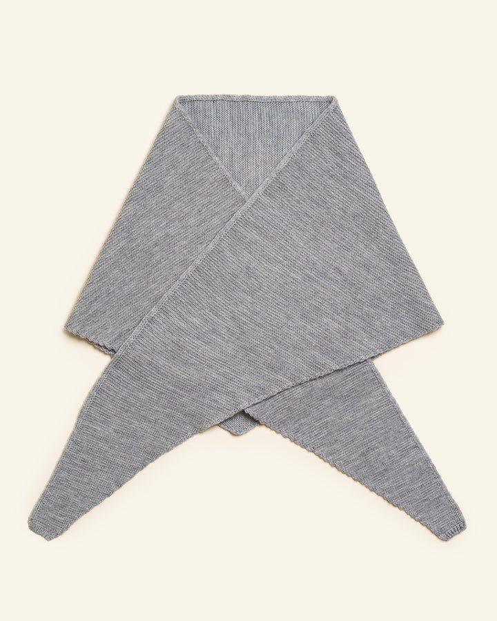 Hvid Josephina Triangle Scarf Grey Melange