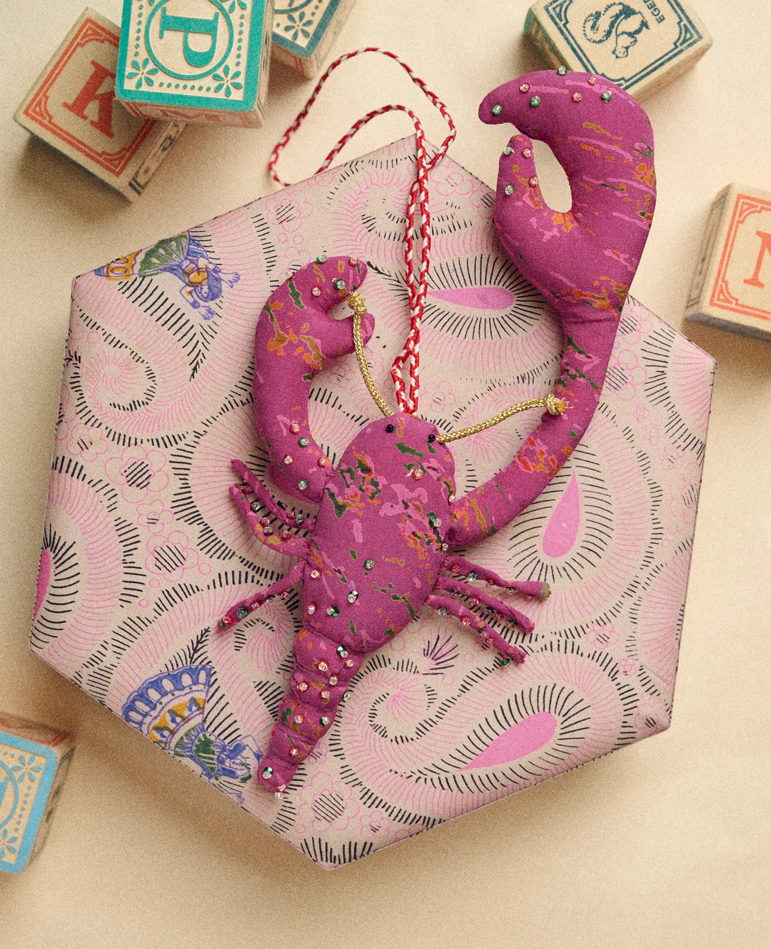 Sissel Edelbo Silk Lobster Ornament Snappy