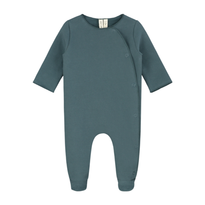 Gray Label Newborn Suit With Snaps Blue Grey