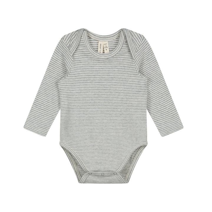 Gray Label Baby L/S Onesie Grey Melange - Cream - La Gentile Store