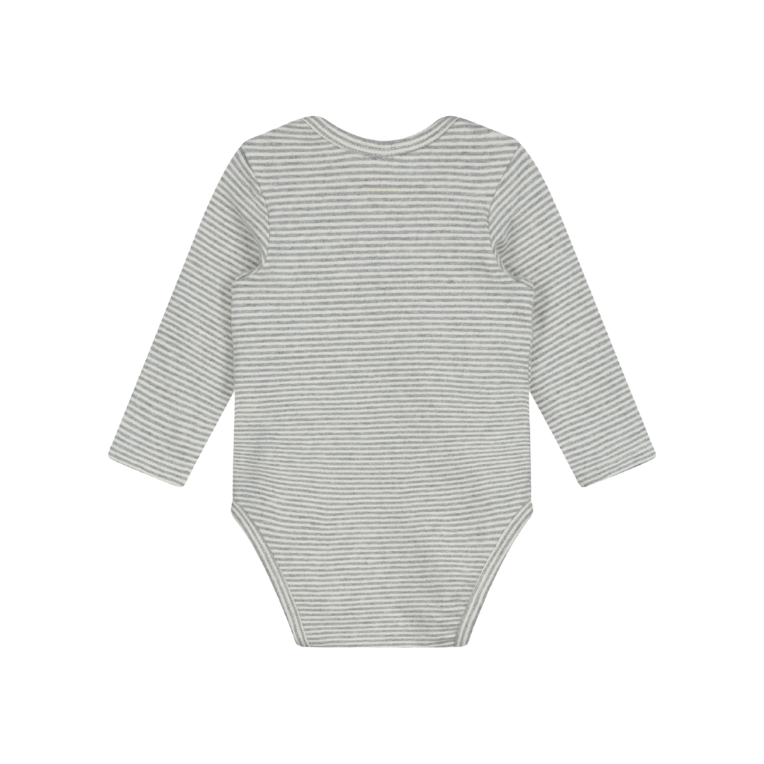 Gray Label Baby L/S Onesie Grey Melange - Cream - La Gentile Store