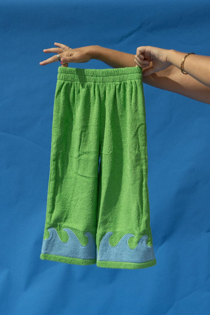 Spicy Dugong Green Wave Party Pants - La Gentile Store