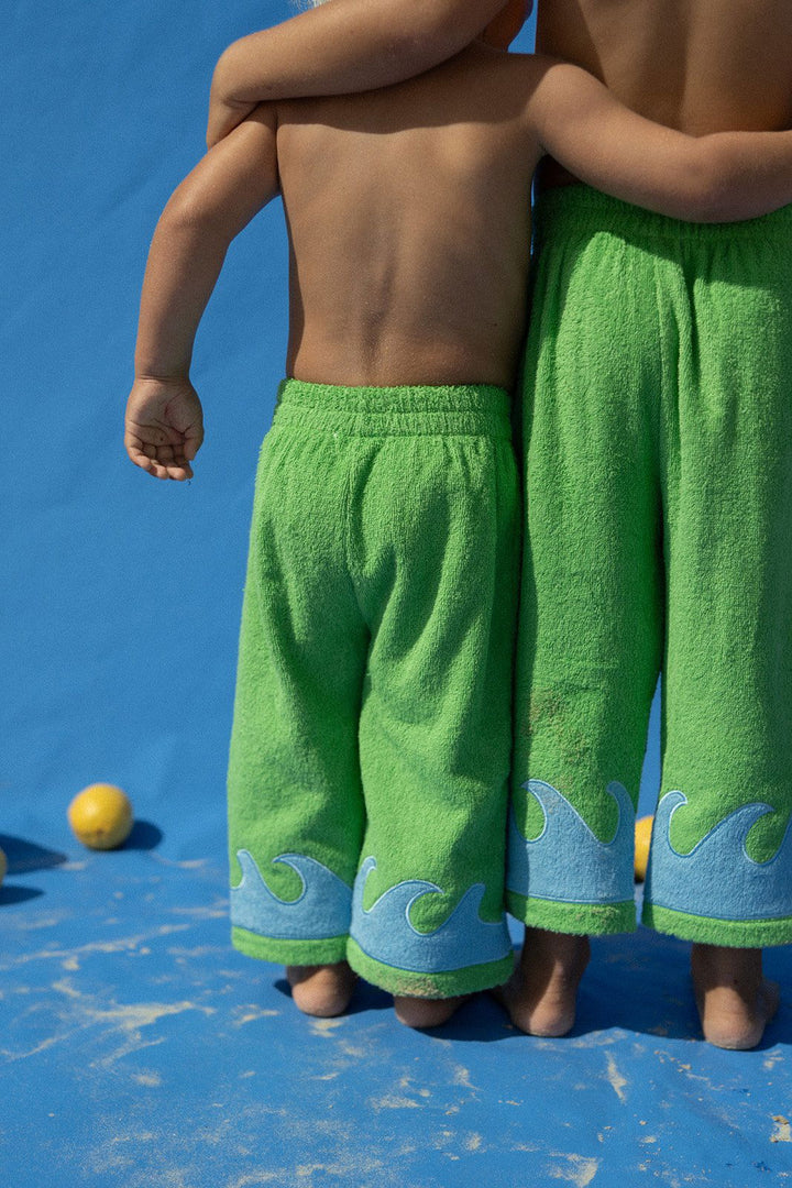 Spicy Dugong Green Wave Party Pants - La Gentile Store