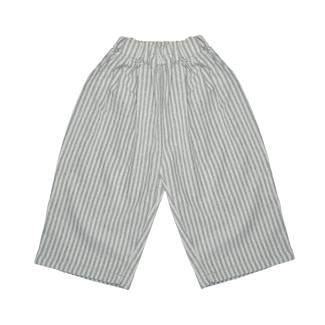 Striped Woven Pants Grey - Cream