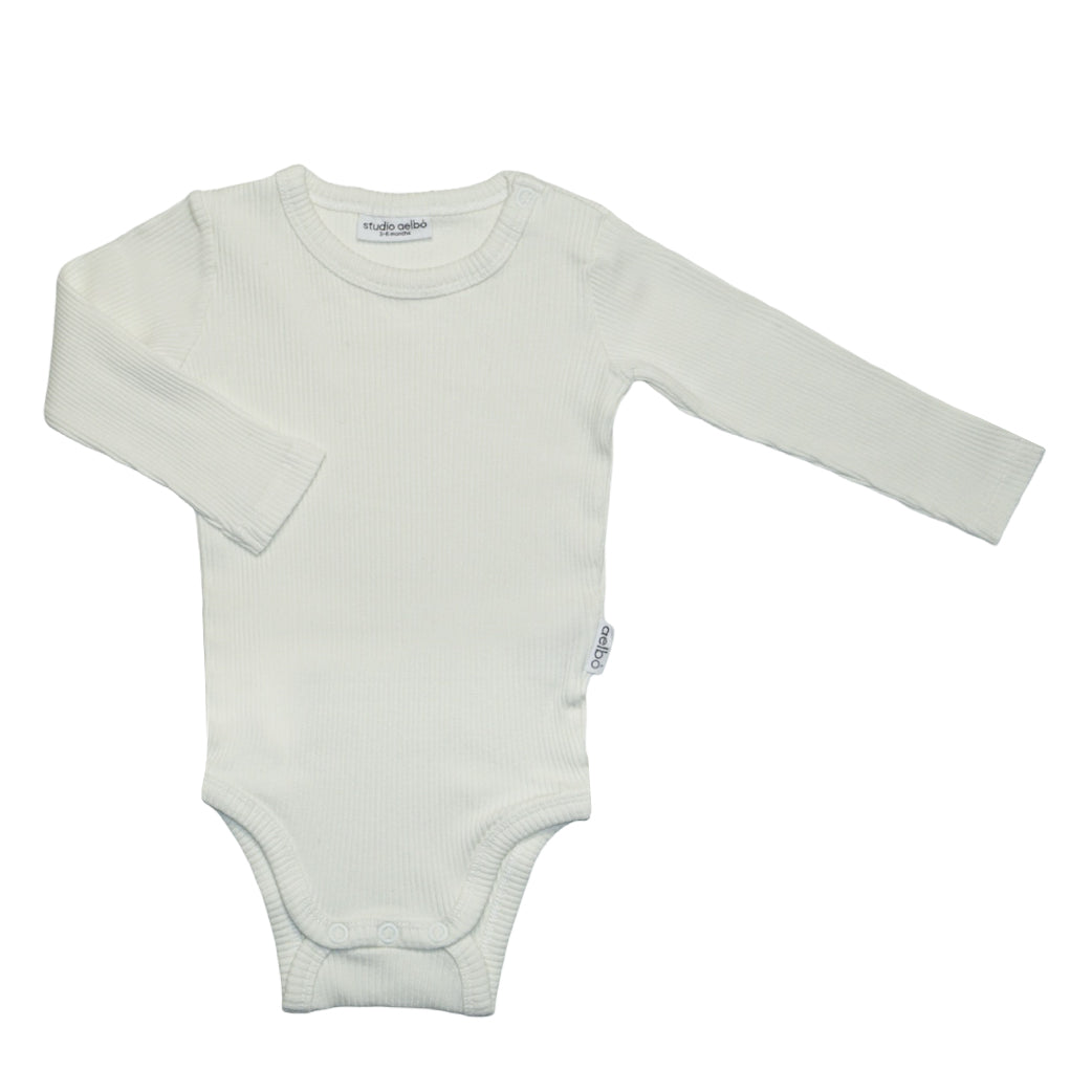 Studio Aelbo Rib Romper Shadow White - La Gentile Store