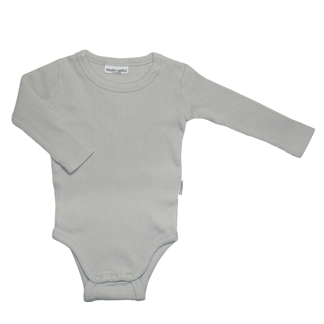 Studio Aelbo Rib Romper Stone Grey - La Gentile Store