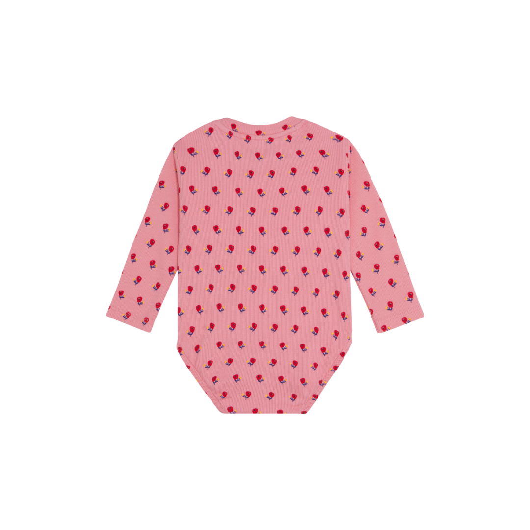 The Campamento Pink Flowers Baby Romper