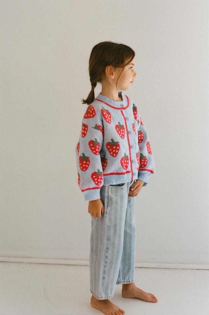 Juni Strawberry Skies Cardigan Sky