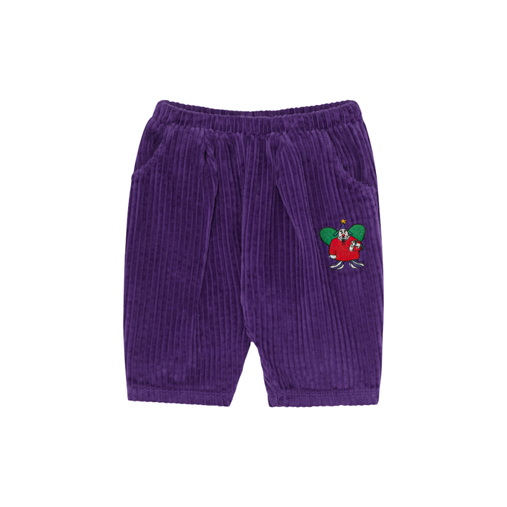 The Campamento Festive Dog Purple Corduroy Baby Trousers