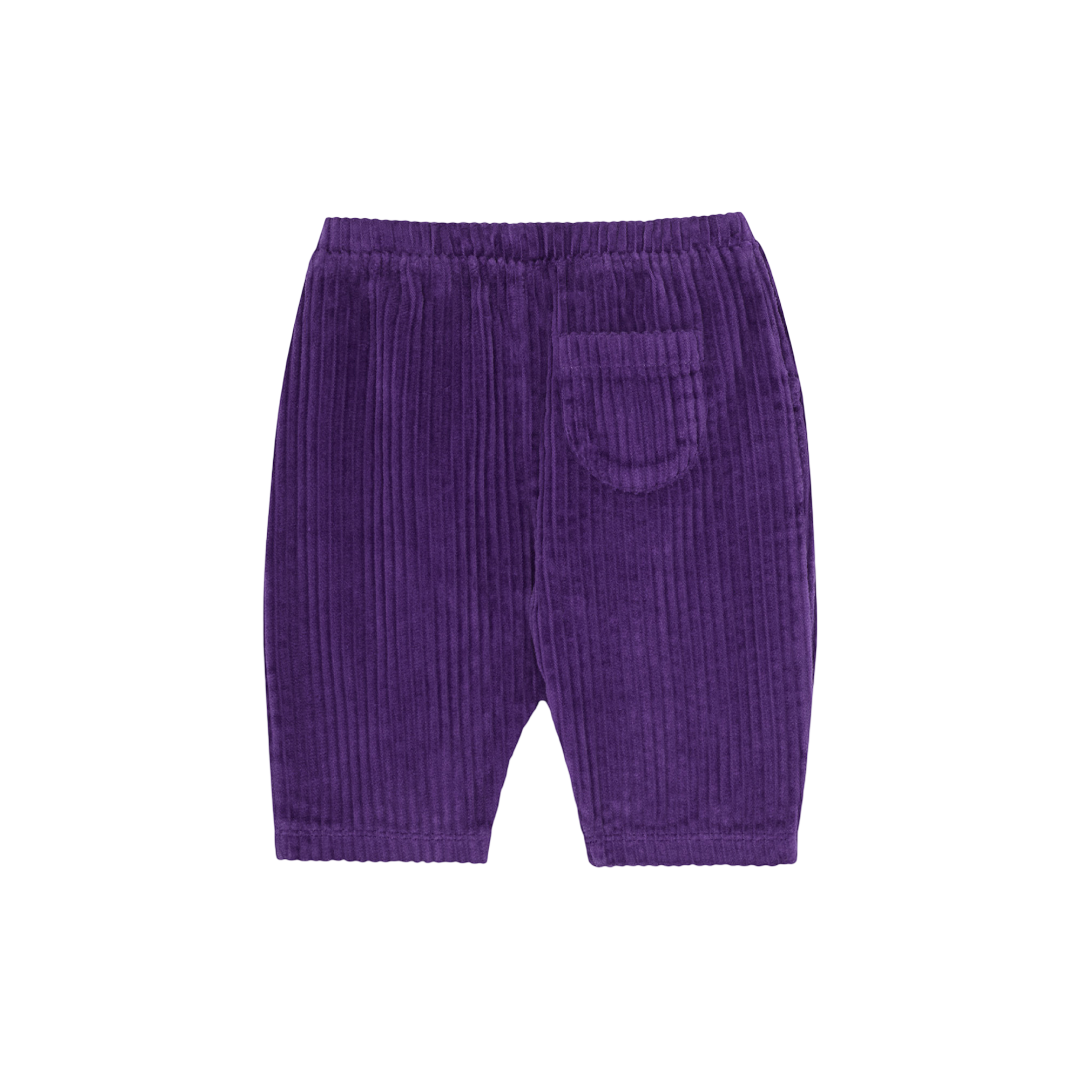 The Campamento Festive Dog Purple Corduroy Baby Trousers