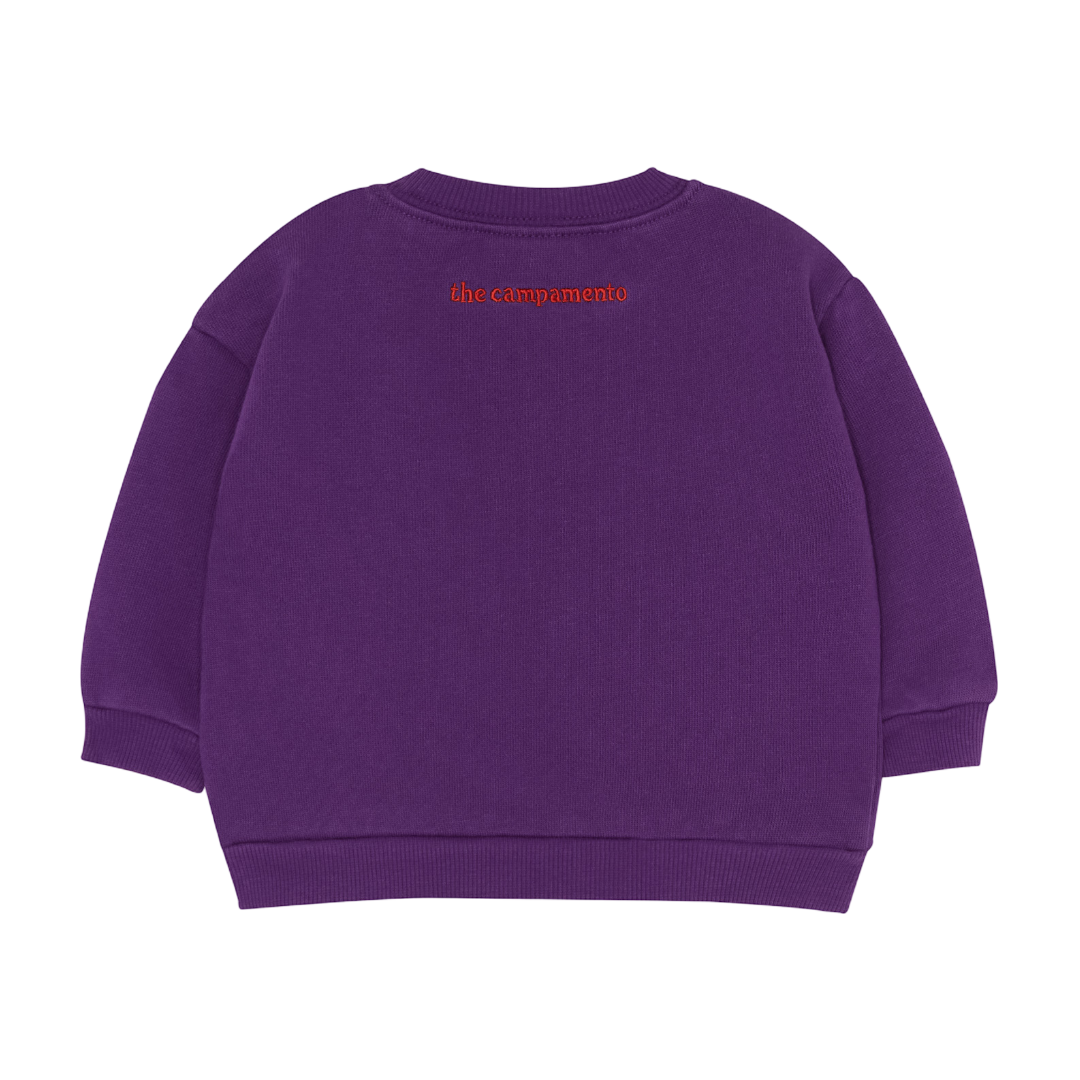 The Campamento Playful Dogs Purple Baby Sweatshirt
