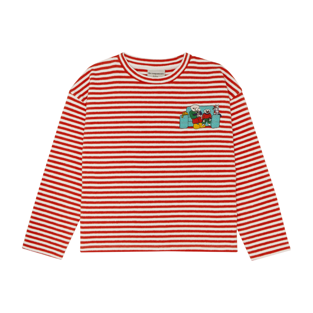 The Campamento Red Striped Kids Shirt