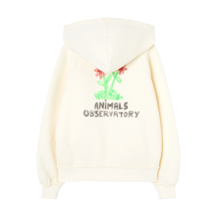 The Animals Observatory Beaver Hoodie Raw White