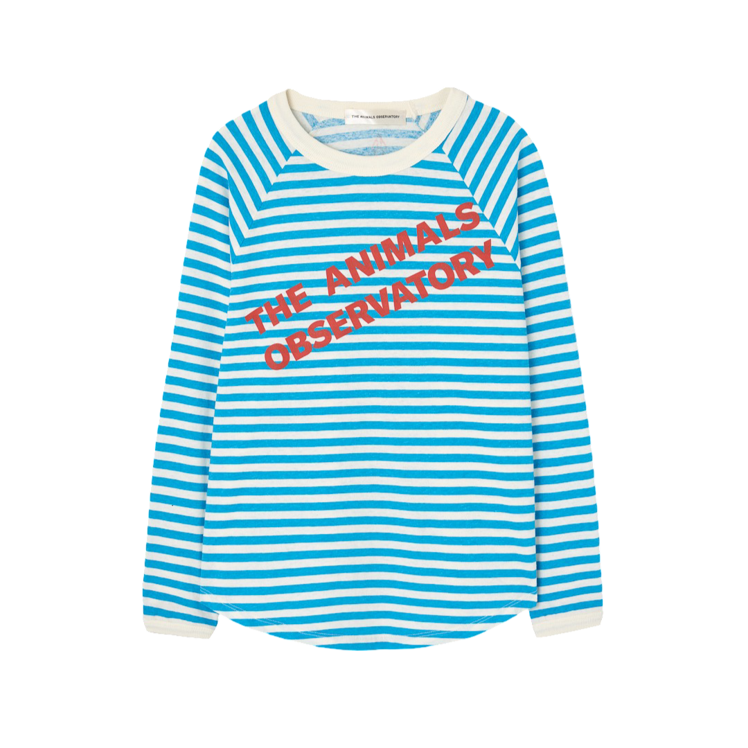 The Animals Observatory Anteater Long Sleeve Kids Shirt Blue